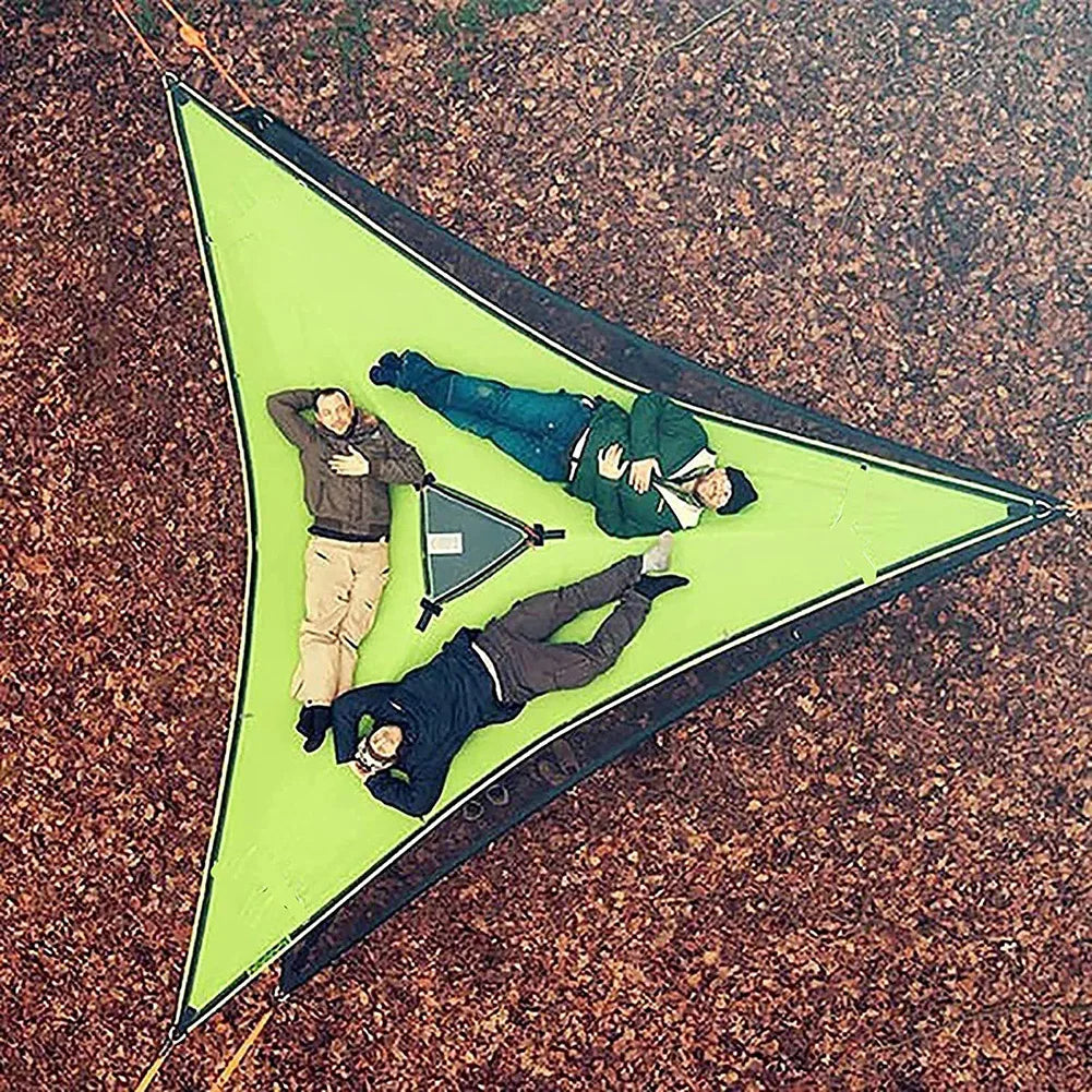 Anti-Rollover Camping Hammock – Portable Multi-Person Aerial Mat Hanging Sleep Bed for Hiking, Travel & Outdoor Use